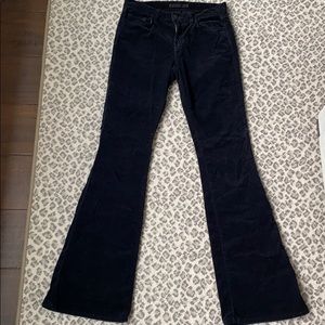 J Brand 28 Black Stretchy Flared Cords